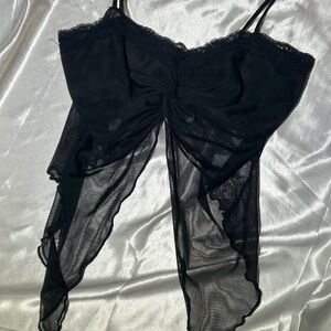 Papermoon Black Lace Crop Top